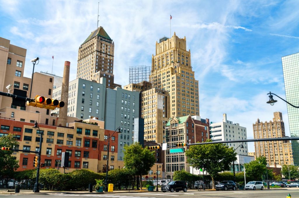 Skyline of Downtown New Jersey, United States